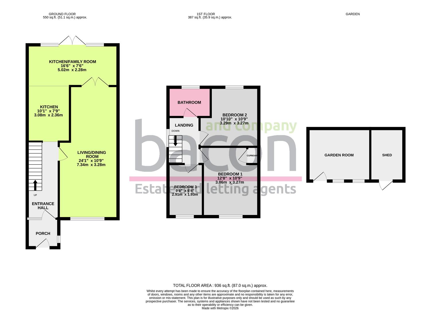 Floor Plan | House - Semi-Detached | Cedar Avenue, Worthing, BN13 | For Sale